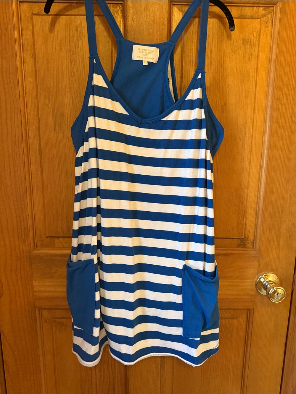 Simply Southern Royal Blue Tank Dress with Gold Label